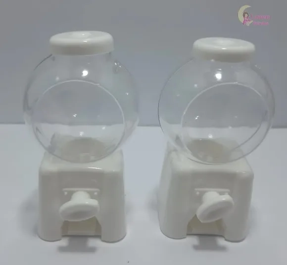 Baleiro Candy Machine Branco - 10cm - pct c/2 unid