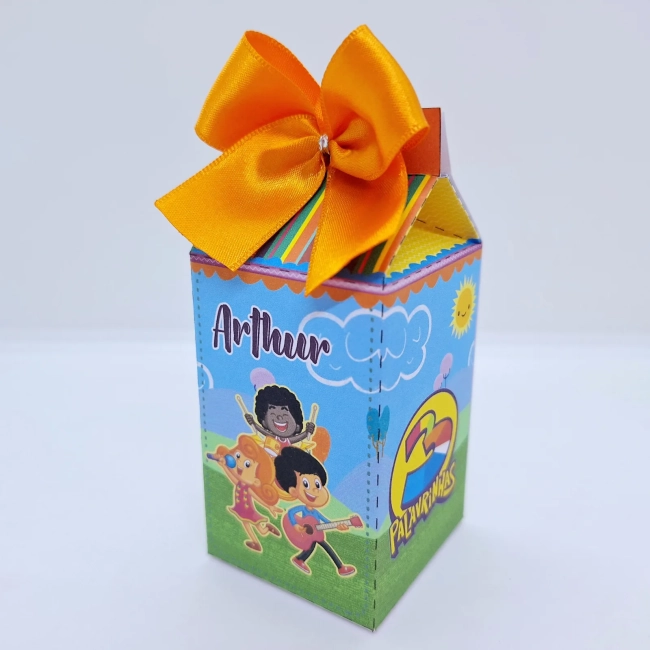 PEGUE E MONTE - Kit Festa TRÊS PALAVRINHAS- Decoração de Festa - Caixinhas Personalizadas