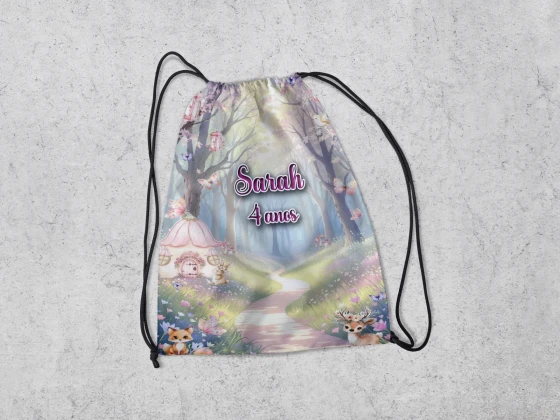 Mochilinha Personalizadada Jardim Encantado das Fadas