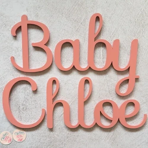 Nome de Parede em mdf - Decoração Bebê e Infantil