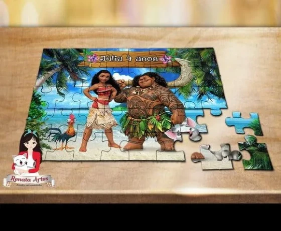 Quebra Cabeça Personalizado Moana