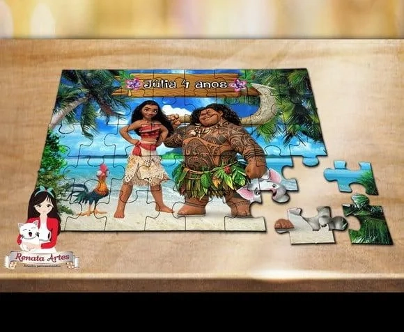 Quebra Cabeça Personalizado Moana