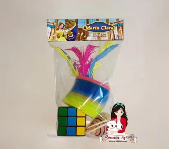 Kit Brinquedos Retrô Tema a Bela e a Fera