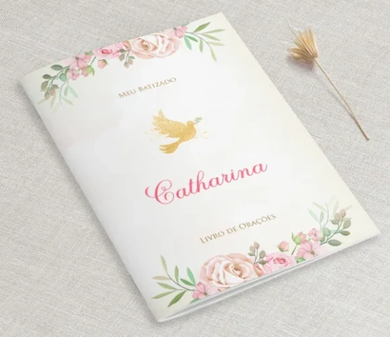 Livrinho De Orações Floral Delicado - Batizado / Eucaristia