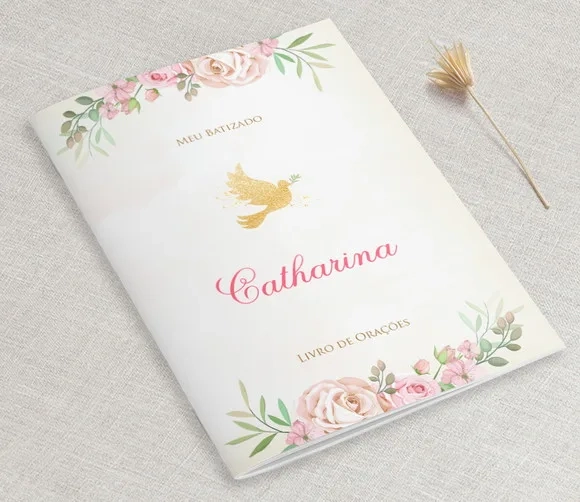 Livrinho De Orações Floral Delicado - Batizado / Eucaristia