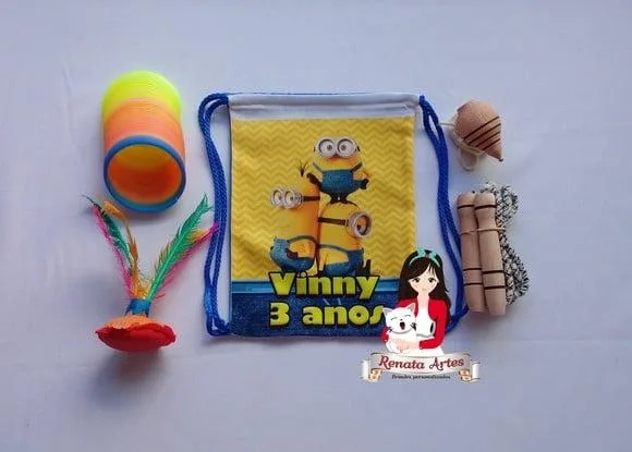 Mochila Boa Infância Tema Minions