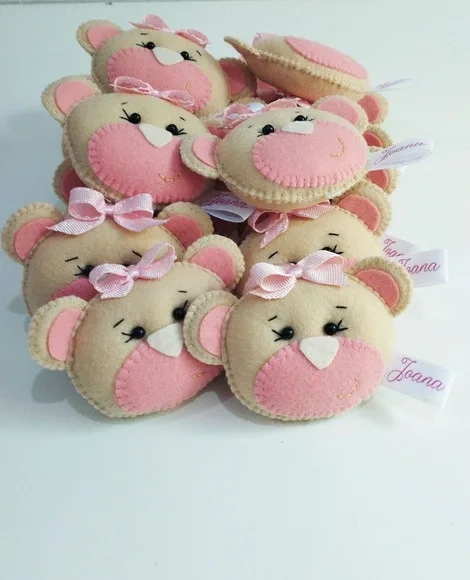 Combo Chaveiro Ursa Rosa 20 Peças