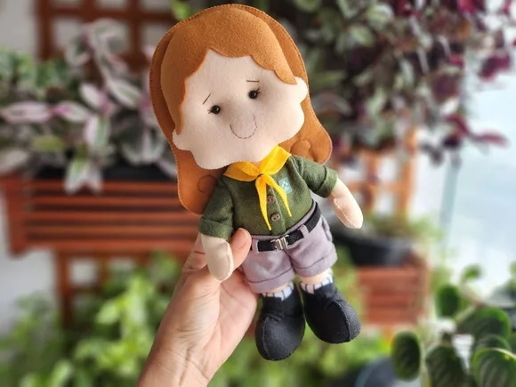 Boneca Escoteira de Feltro * Chamar Chat Antes Compra