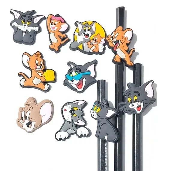 Lápis C/ponteira Tom e Jerry Emborrachado Pacote C/10 Peças