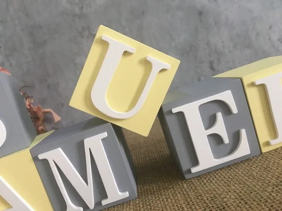 Cubos Personalizados Nome - 6x6cm Enfeite de Maternidade