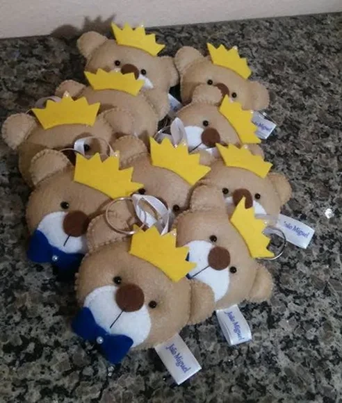 Combo Chaveiro Ursinho Rei 20 Peças.