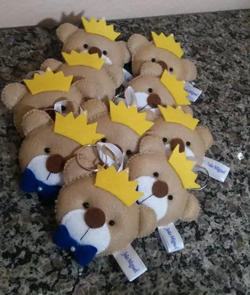 Combo Chaveiro Ursinho Rei 20 Peças.