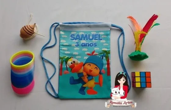 Mochila Brinquedos Retrô Tema Pocoyo
