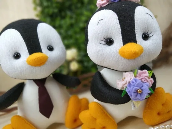 Topo de Bolo - Pinguins