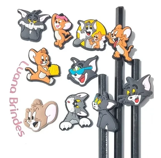 Lápis C/ponteira Tom e Jerry Emborrachado Pacote C/10 Peças