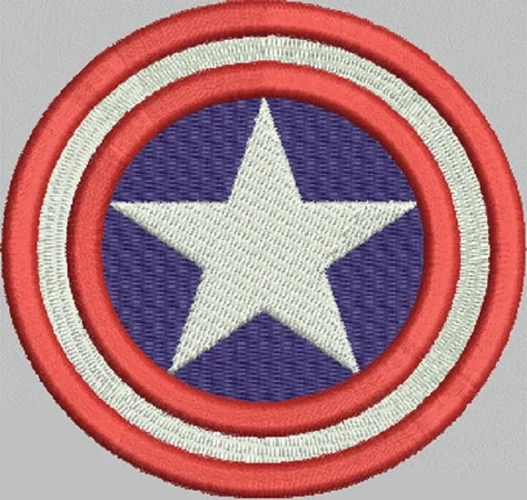 Matriz de Bordado Escudo Capitão América