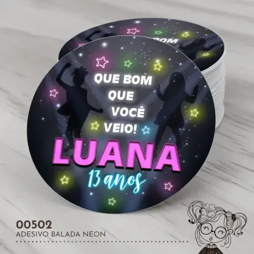 Adesivo Redondo Balada - 00502