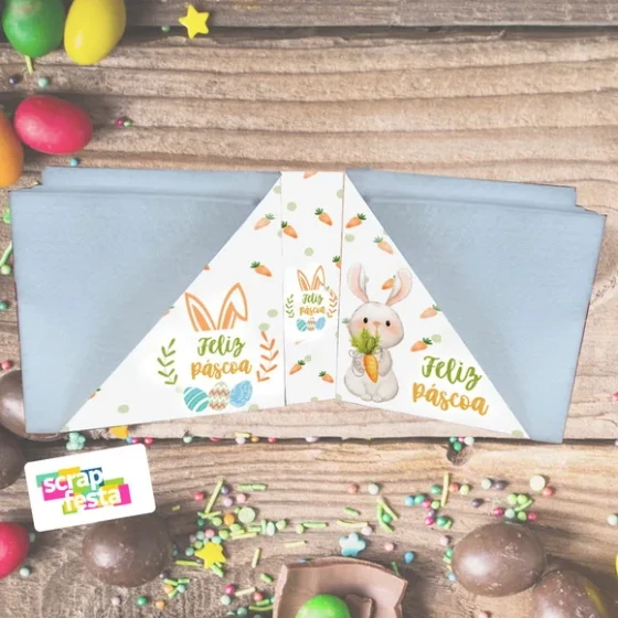 Porta Papel Guardanapo Boca + Guardanapo Páscoa Coelho Cute