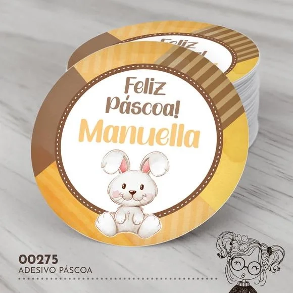 Adesivo Redondo Páscoa - 00275