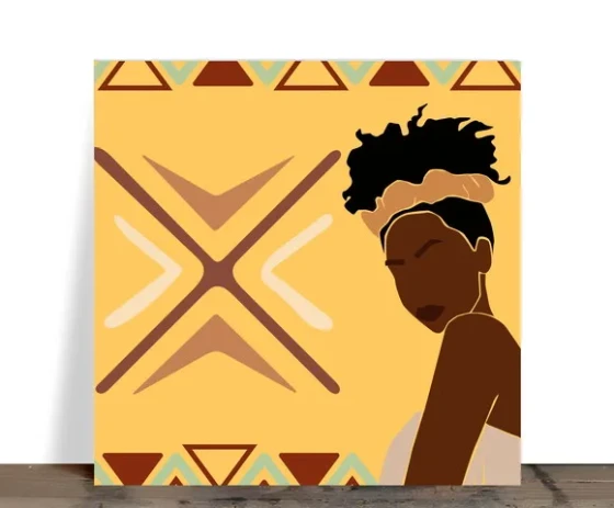 Azulejo Decorativo Afro 15x15 cm com Suporte