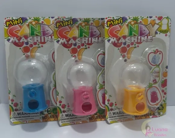 Mini Baleiro Candy Machine Azul - 5cm - pct c/5 unid