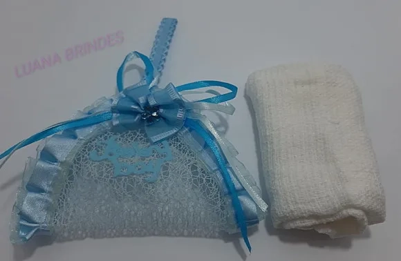 Lembrancinha para Bebê com Fraldinha - Pct C/3 Unid
