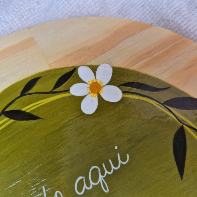 Placa Decorativa de Madeira Tudo Aqui Já Foi um Sonho | Pintada à Mão