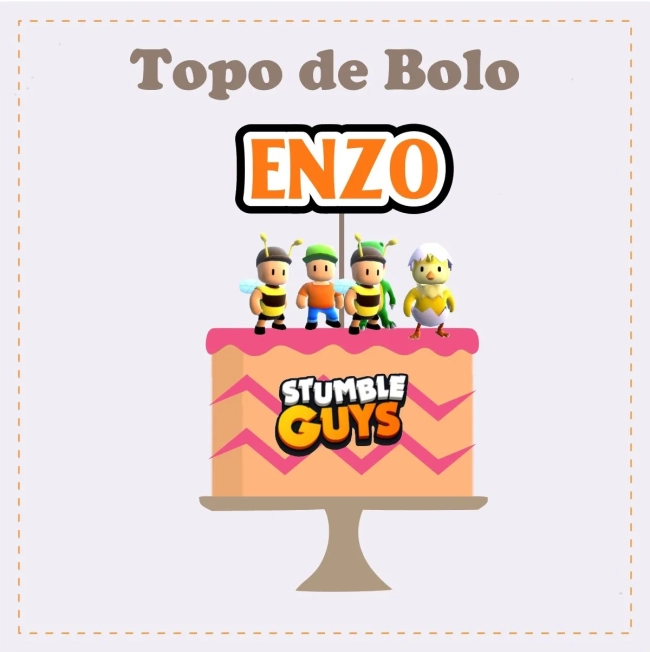 Kit Festa Só Um Bolinho STUMBLE GUYS - Decoração de Festa