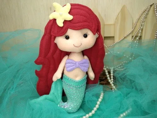 Pequena Sereia de Feltro - 30 Cm* Chamar Chat
