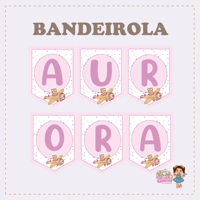 Kit Festa Só Um Bolinho CHÁ DE BEBÊ ROSA - Decoração de Festa