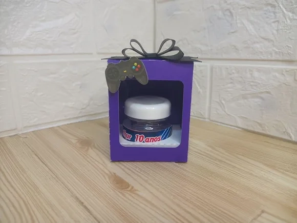 Caixa com Pote para Nutella Neon