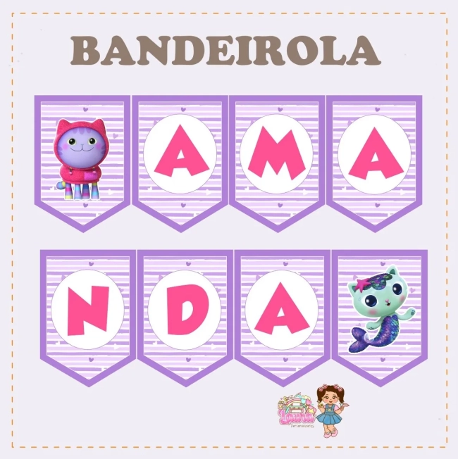 Kit Festa Só Um Bolinho A CASA MAGICA DA GABI - Decoração de Festa