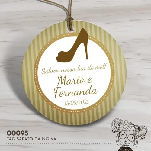 Tag Redonda Sapato da Noiva - 00095