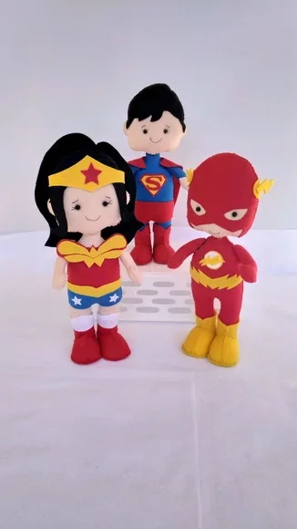 Combo Heróis Cuts em Feltro Lembrança ou Centro de Mesa 10pç