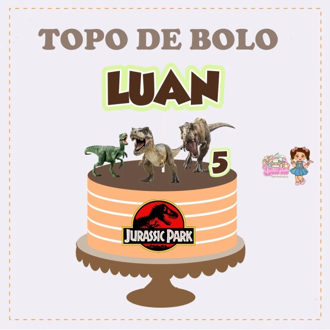 Kit Festa Só Um Bolinho JURASSIC PARK - Decoração de Festa