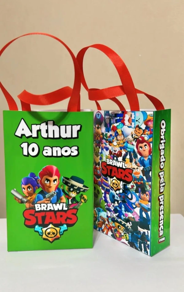 Sacolinhas Personalizada Brawl Stars Lembrancinhas Para Aniversário