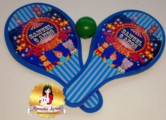 Raquetes de Ping Pong Tema Circo