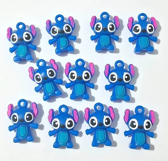 Pingente Stitch 2,5cm Emborrachado Pacote com 5 Unidades