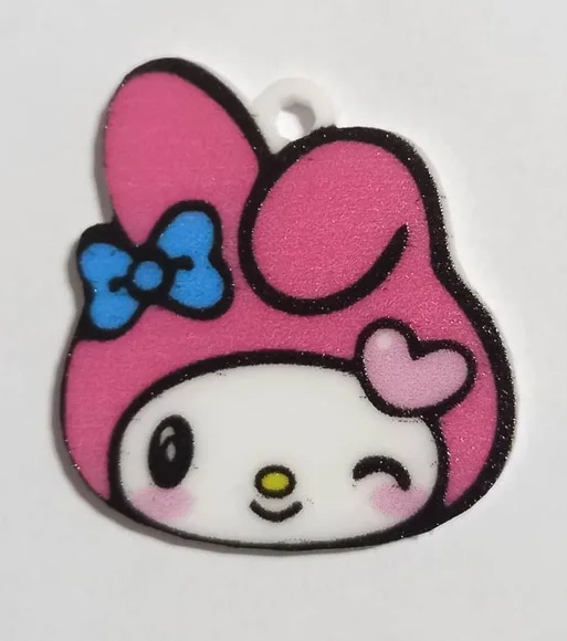 Pingente Melody em Acrílico U.v - 6 Unidades