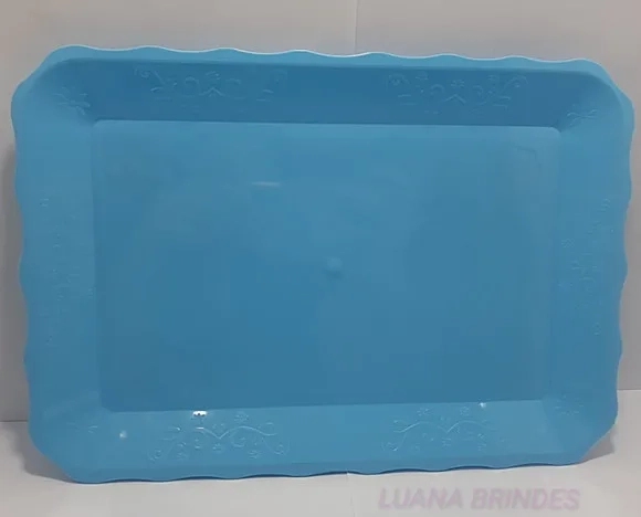 Bandeja Média Azul de plástico - 30cm - 1 unidade.