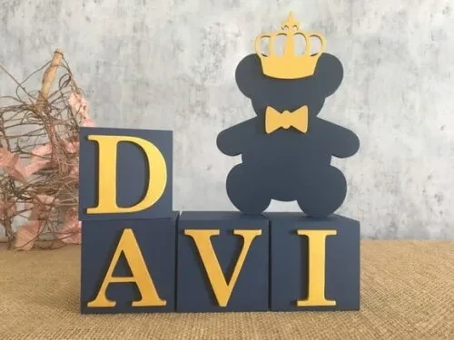 Cubos 6x6cm + Urso Príncipe