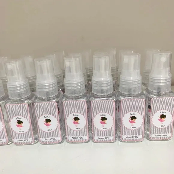Álcool 70% Spray Lembrancinha aniversário bailarina