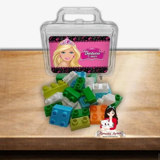 Maleta com Blocos de Montar Barbie Nova
