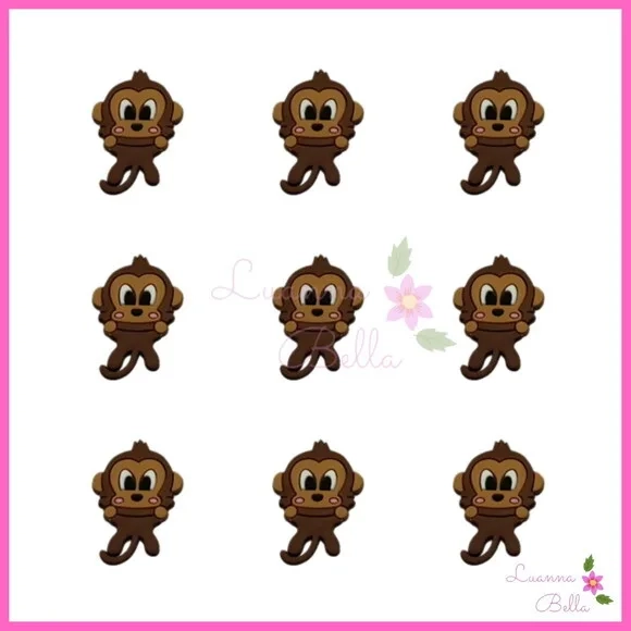 Aplique Macaquinho emborrachado - Pcts c/7 unds