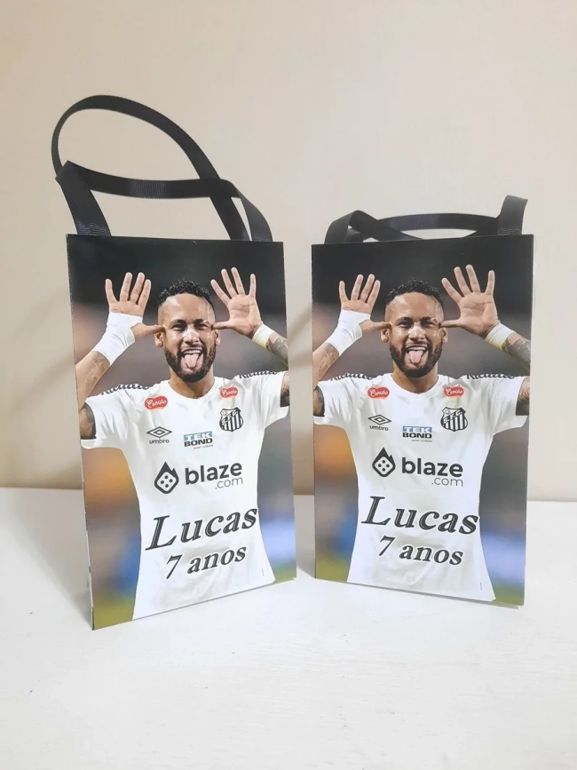 Sacolinhas Personalizadas Futebol Neymar para Lembrancinhas