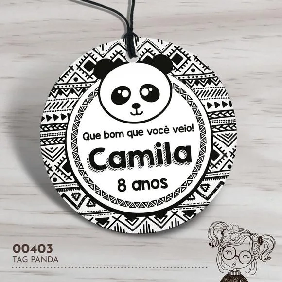 Tag Redonda Panda - 00403