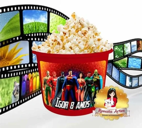 Balde de pipoca LIGA DA JUSTIÇA