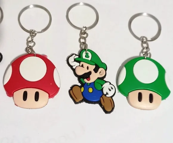 Chaveiro Mario Bros. Variados Emborrachado- 5 Unidades