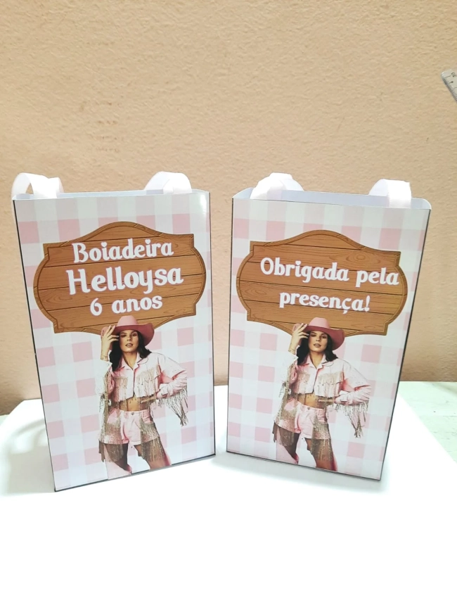 Sacolinhas Personalizadas Boiadeira para Lembrancinhas