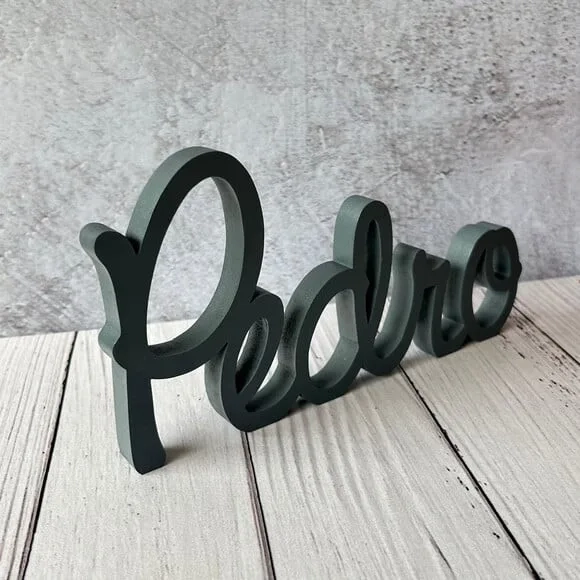 Linha Cursiva -letras Decorativas em mdf Quarto de Bebê